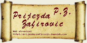 Prijezda Zafirović vizit kartica